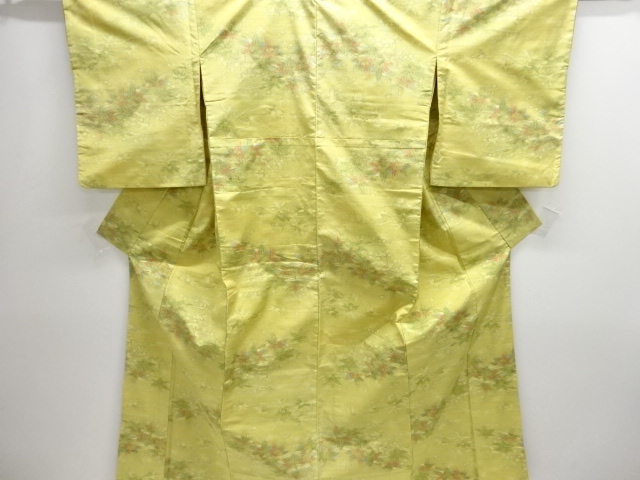 APANESE KIMONO / ANTIQUE KIMONO / SILK / TOKAMACHI TSUMUGI / WOVEN MAPLE